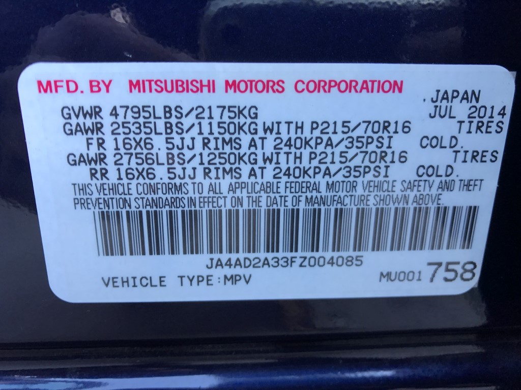 Used - Mitsubishi Outlander ES SUV for sale in Staten Island NY