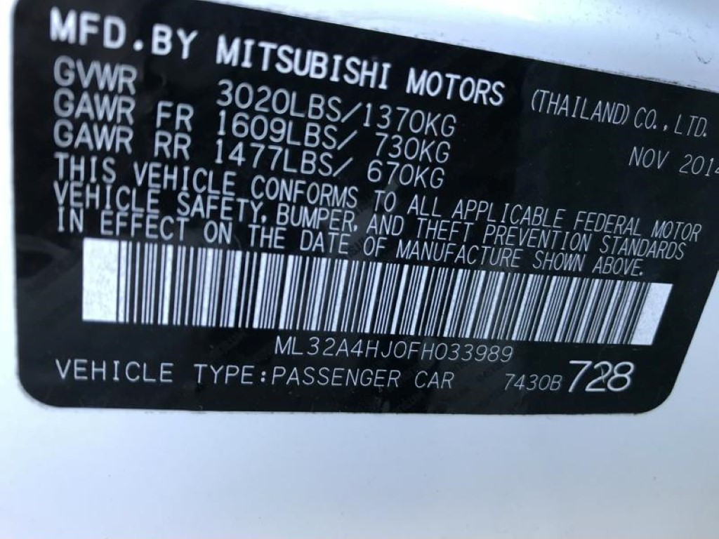 Used - Mitsubishi Mirage ES Hatchback for sale in Staten Island NY