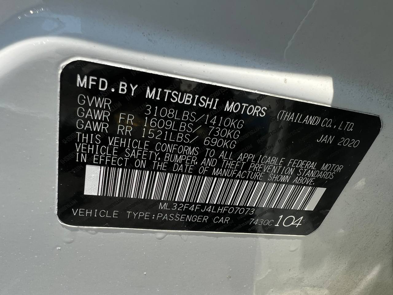 Used - Mitsubishi MIRAGE G4 LE SEDAN for sale in Staten Island NY